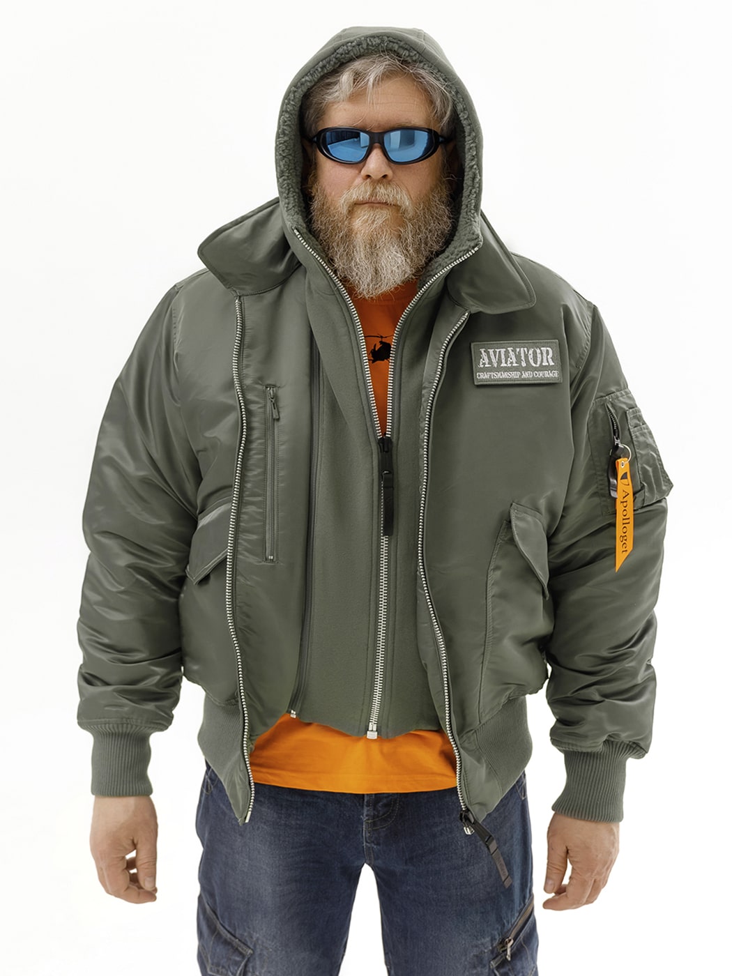 картинка Apolloget AVIATOR HD II Olive/Orange от магазинаАполлогет