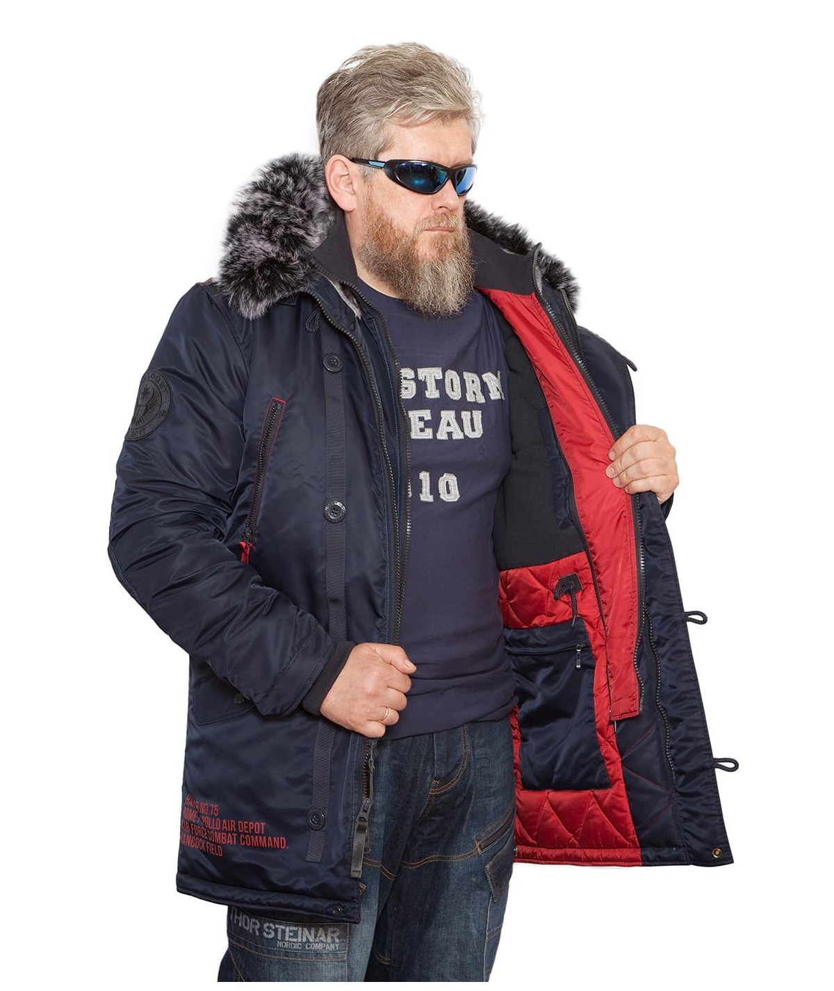 картинка Apolloget ARKTIK FLEECE Night Sky/Red от магазинаАполлогет