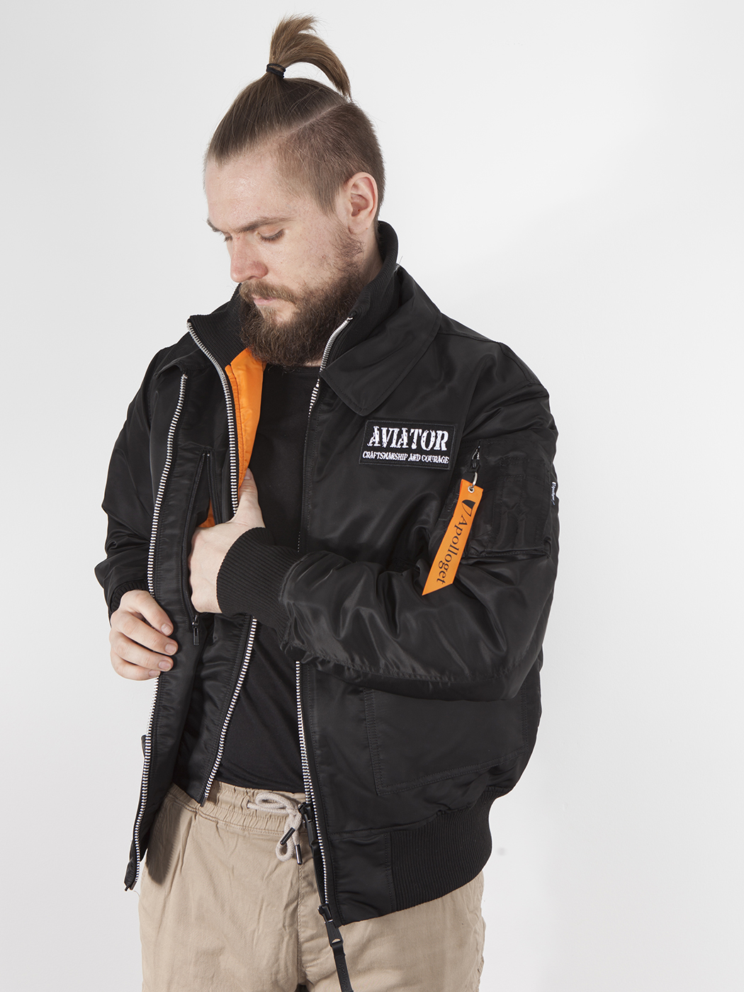 картинка Apolloget AVIATOR Black/Orange от магазинаАполлогет